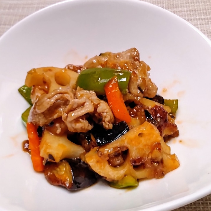 色々野菜と豚こま肉の酢豚風